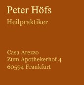 Naturheilpraxis Deutschherrnufer Heilpraktiker Peter Höfs